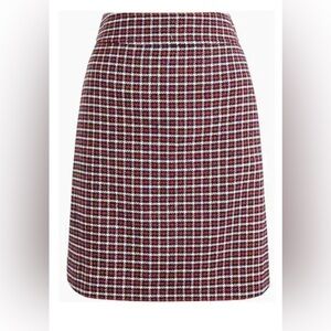JCrew	Wool Blend A-Line Mini Skirt	Brick/Navy	6
